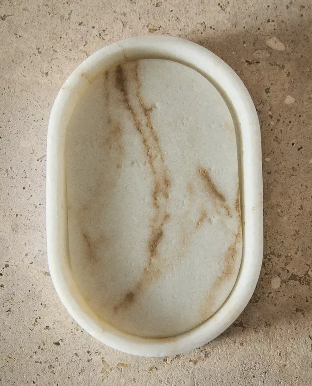 ZARA HOME МЫЛЬНИЦА ДЛЯ ВАННОЙ С МРАМОРНЫМ УЗОРОМ, ЭКРЮ