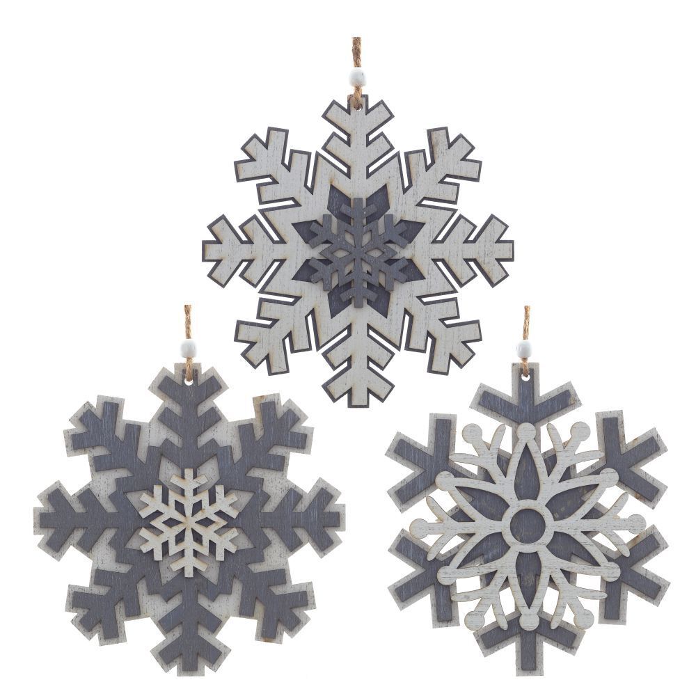 GAEM Украшение новогоднее "Снежинка", L15 W0,5 H16 см, 3в.