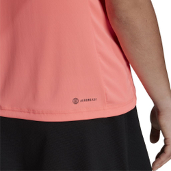 Женское поло Adidas W Club Graphic Polo - acid red/black