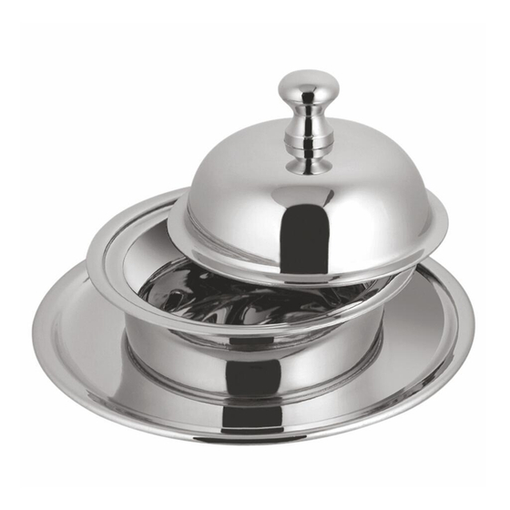 Масленка икорница 100/260 мл d 10/15 см h10 см с крышкой нерж. P.L. Hotelware