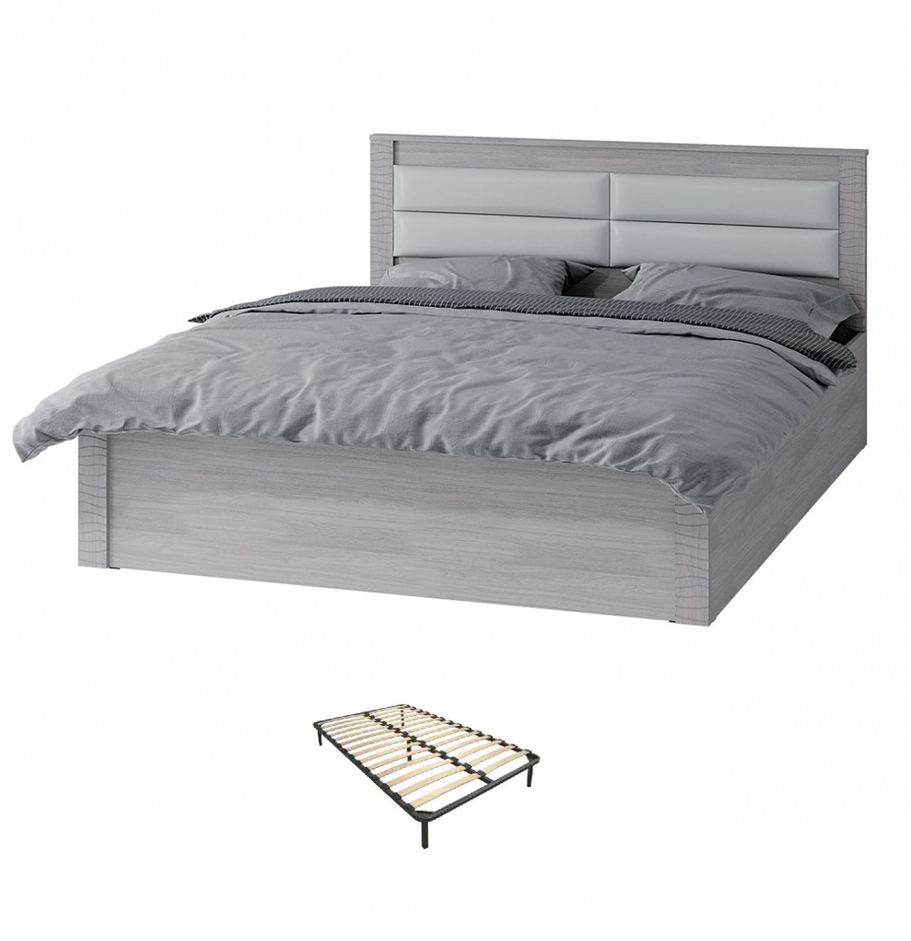 Кровать Монако КР-16 ясень белый 1600 + орт