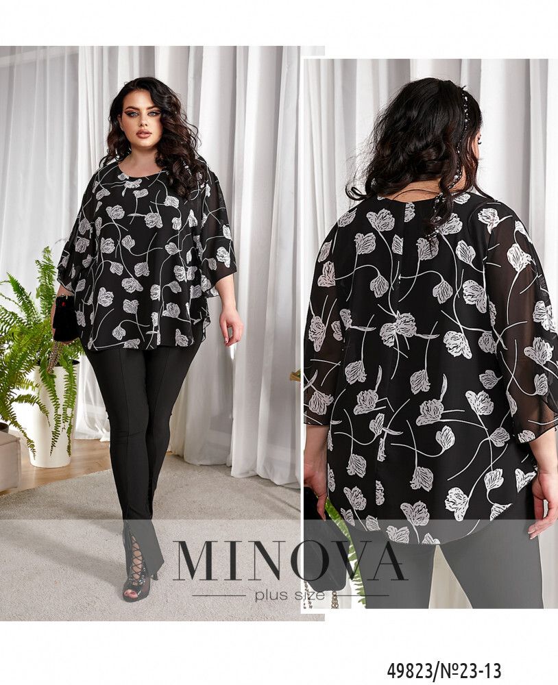 Блуза 23-13-черный Minova