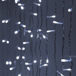 Светодиодная новогодняя гирлянда ЭРА ЕNIGW - 320W Занавес 8 режимов 3*2 м холодный белый 320 LED IP20