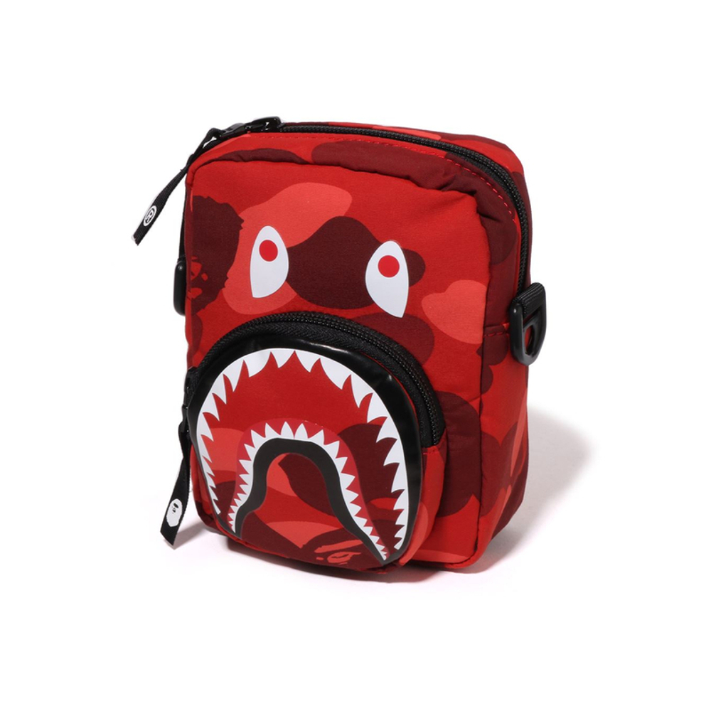 A Bathing Ape Bathing Ape Shark Head Camo Messenger Bag
