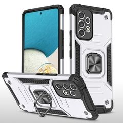 Противоударный чехол Strong Armour Case с кольцом для Samsung Galaxy A33 (Серебро)