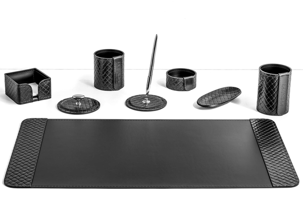 Набор Дзен из кожи премиум FG Black treccia/черный 8 предметов