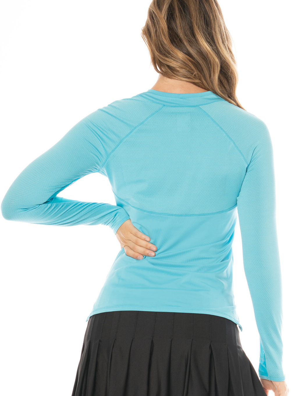 Женская теннисная футболка (dł. Рукава) Lucky in Love Core High-Low Long Sleeve Women - ocean