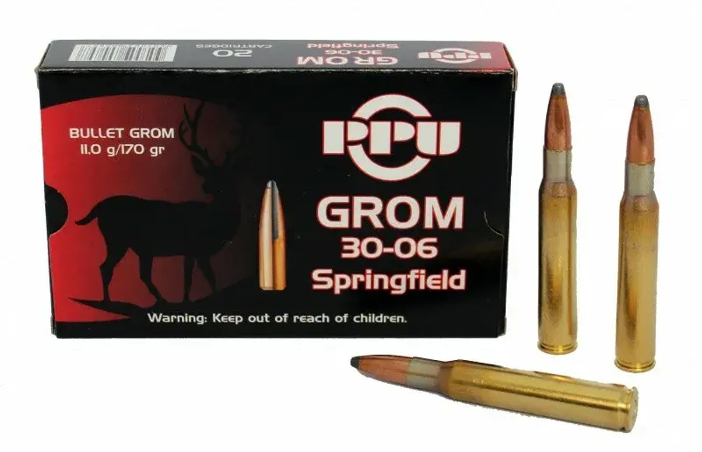 Патроны .30-06Sprg PPU GROM 11,0 г/170 gr., коробка 20 шт.