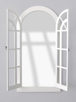 Зеркало на стену интерьерное в раме, фальш-окно "Окно-арка" 77*43 см Elenadecor