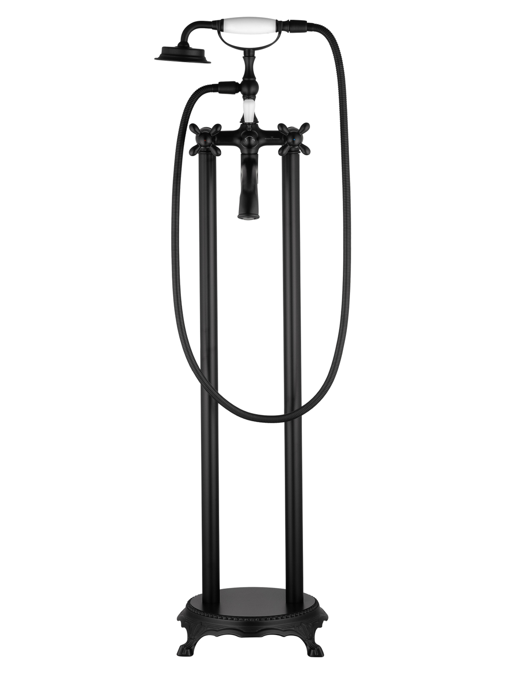 Смеситель для ванны напольного монтажа WONZON & WOGHAND RETRO, Черный матовый (WW-88649020-MB)