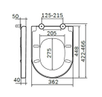 Крышка-сиденье для унитаза AM.PM Spirit V2.0 C707855WH белая глянцевая