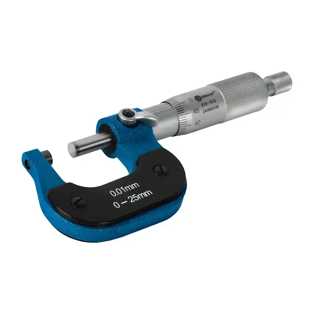 Микрометр КОБАЛЬТ механический, диапазон измерений 0-25 мм, точность 0,01 мм, кейс (919-913), шт