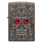Зажигалка Zippo Armor Crystal Skull с покрытием High Polish Black Ice