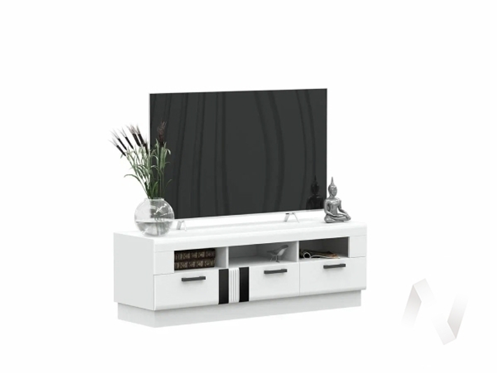 Тумба ТВ МС Магнолия (белый/белый глянец холодный)