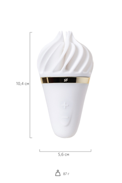 Вибромассажер Satisfyer layons Sweet Treat, силикон, белый, 10,4 см.