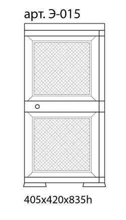 Тумба-шкаф пластиковая "УЮТ", одна плетёная дверца. Цвет: Коричневый с бежево-шоколадной  дверцей.