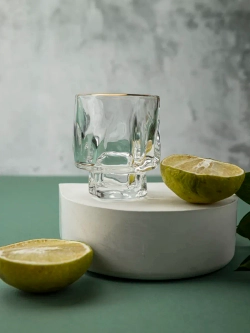 Набор изогнутых шотов, 60 мл, 6 шт. с золотой каймой