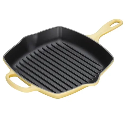 Le Creuset Чугунная сковорода-гриль диаметром 26 см с лимоном.