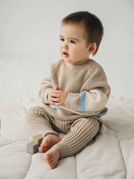 Костюм вязаный "Тофу/Нюд" 0+