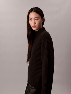 Свитер Calvin Klein Rib Chunky Relaxed Turtleneck Sweater Black