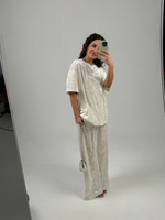 Бархатный костюм жемчужный