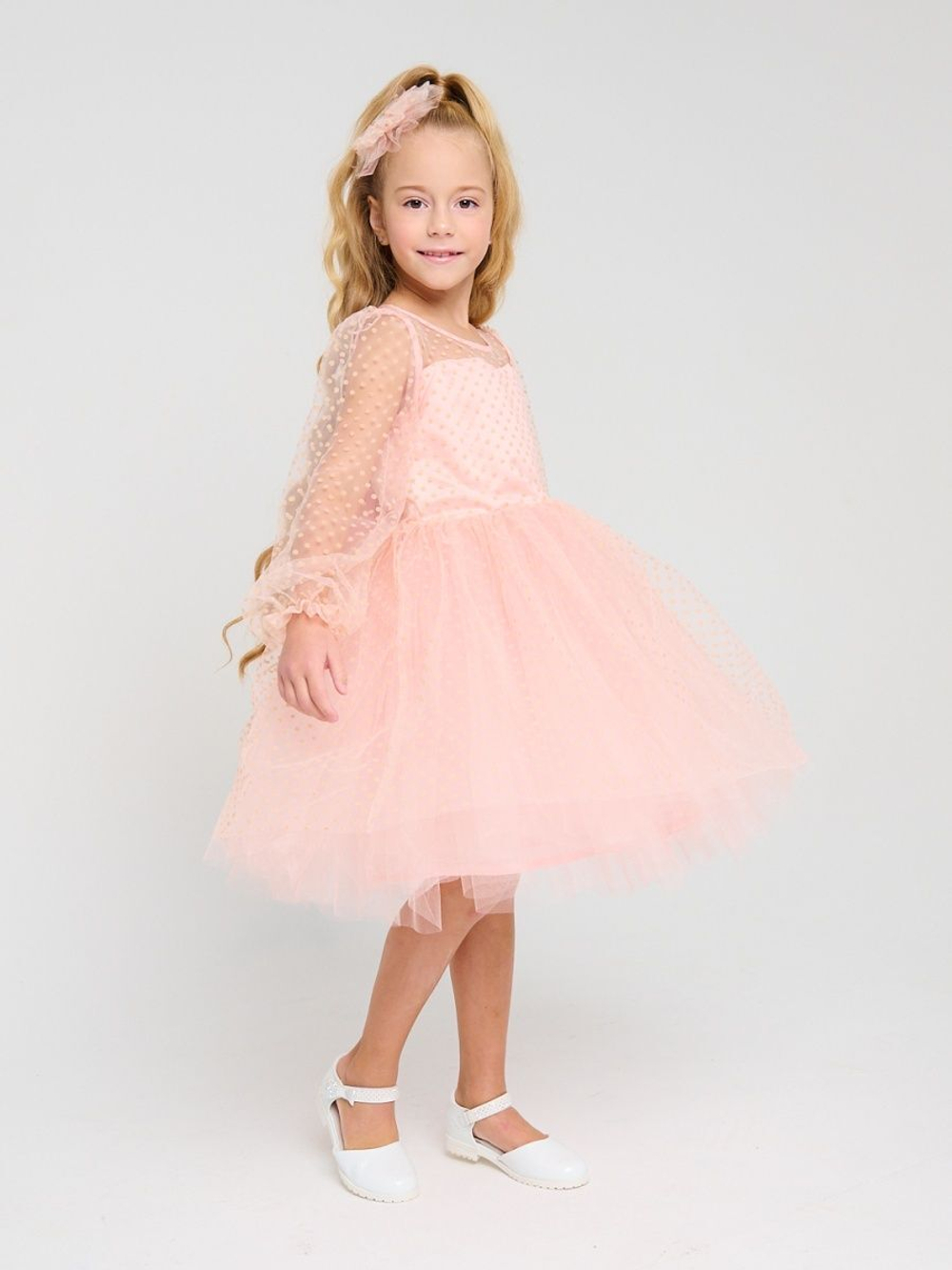 Пышное платье Уэнсдэй Аддамс (Wednesday Addams) в горох