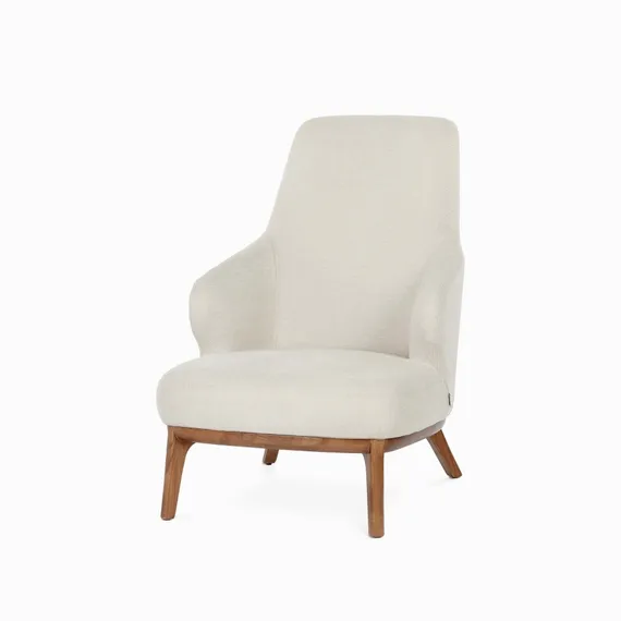 Кресло Malva с высокой спинкой, бежево-серое