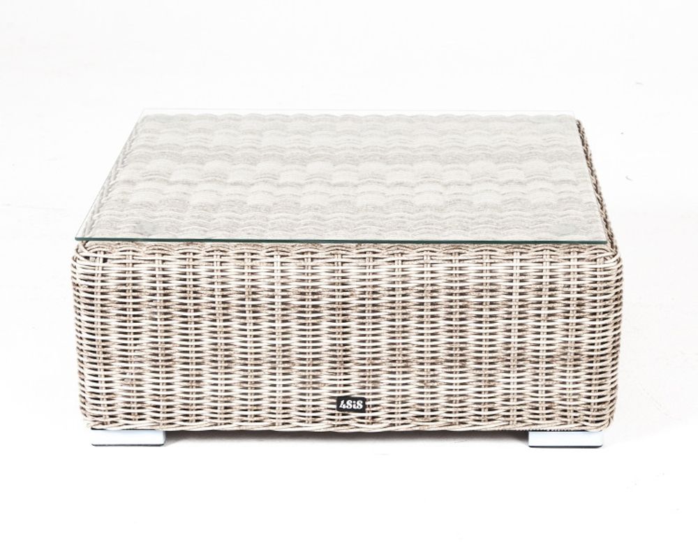 "Лунго" журнальный столик плетеный, цвет бежевый