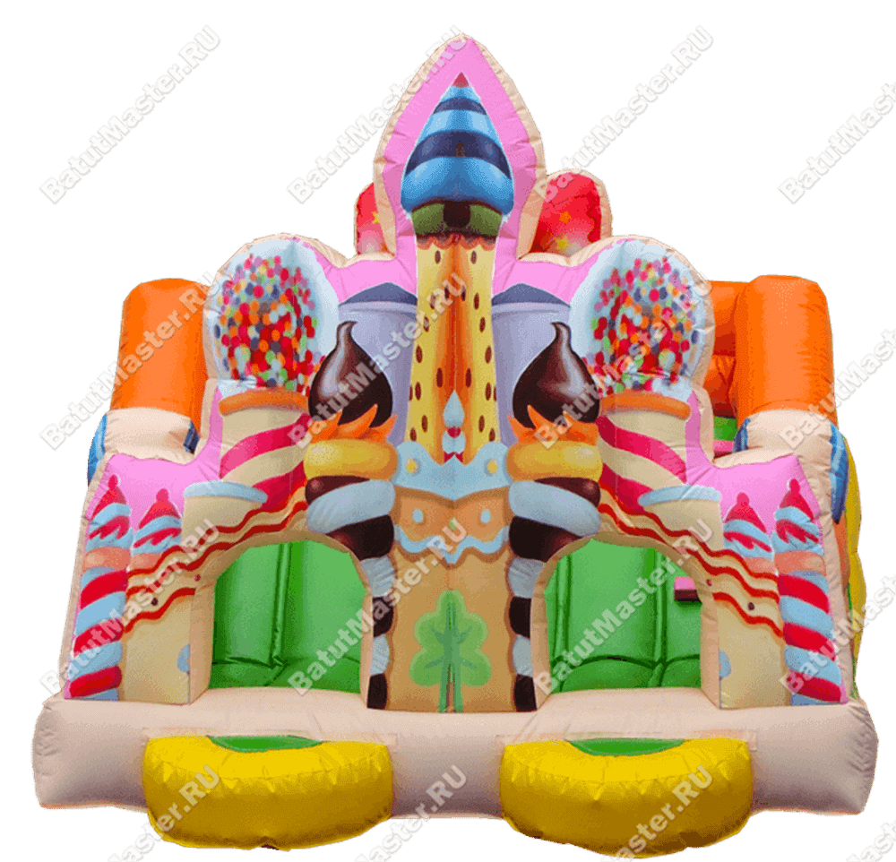 Надувная горка "Сладкий замок"