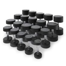 Ряд гантелей круглых UNIX Fit обрезиненные от 2,5 до 50 кг