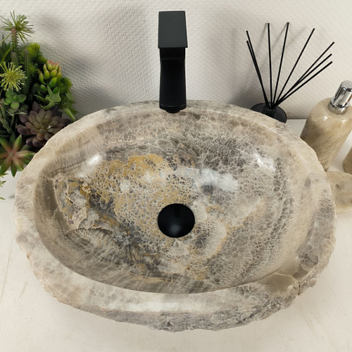 Раковина из оникса Erozy Grey EO-64607 48*38*16 0183