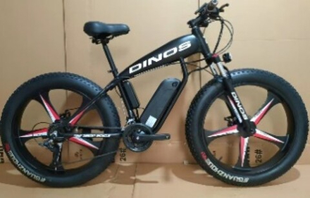 Электровелосипед фэтбайк Dinos 26 (21ск,36V350W,рама-сталь,диск тор,лит диски) Черный (ЭВ-DIN-53-1)
