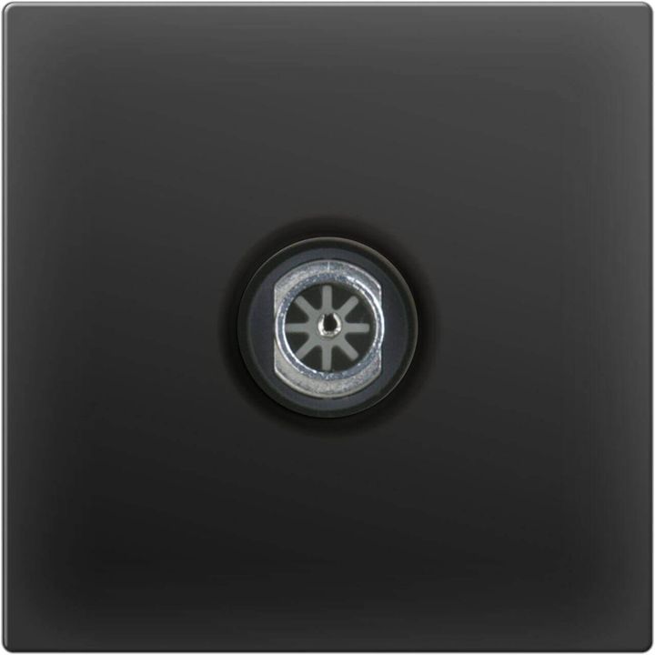 ТВ-розетка проходная Werkel черный матовый WL08-TV-2W 4690389073519