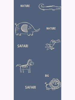 Постельное белье Сказка "SAFARI" 1,5-сп Наволочка 50х70 см 1 шт Простынь на резинке 90х200 см Пододеяльник 145х215 см, перкаль