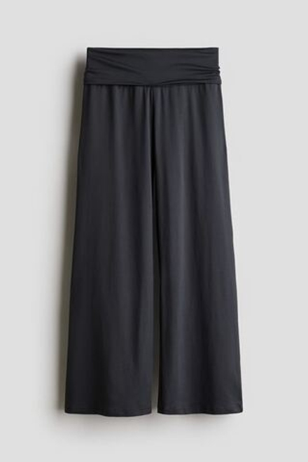 H&M Трикотажные брюки с широкими штанинами, темно-серый