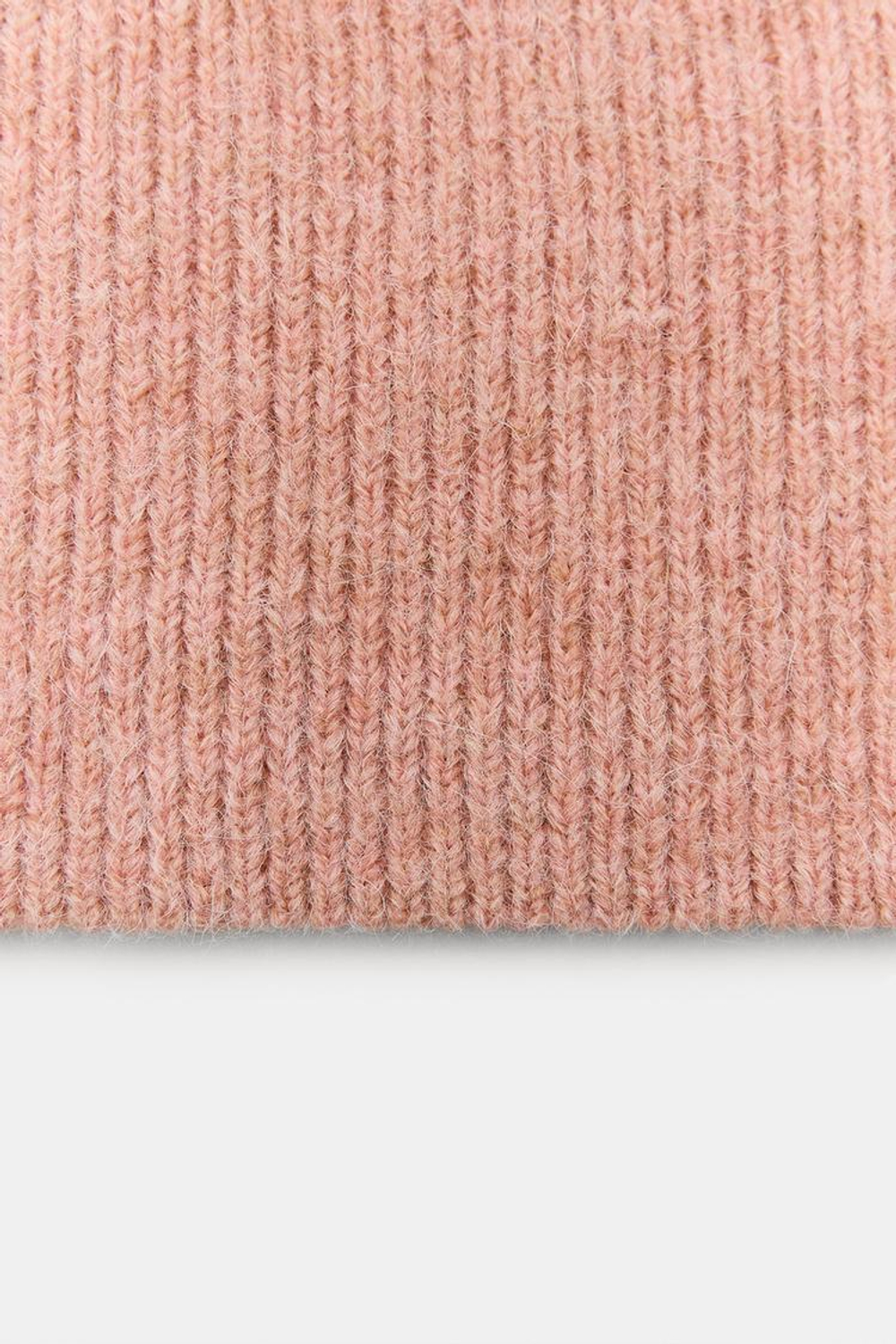 ZARA ШАПКА БИНИ В РУБЧИК, РОЗОВЫЙ