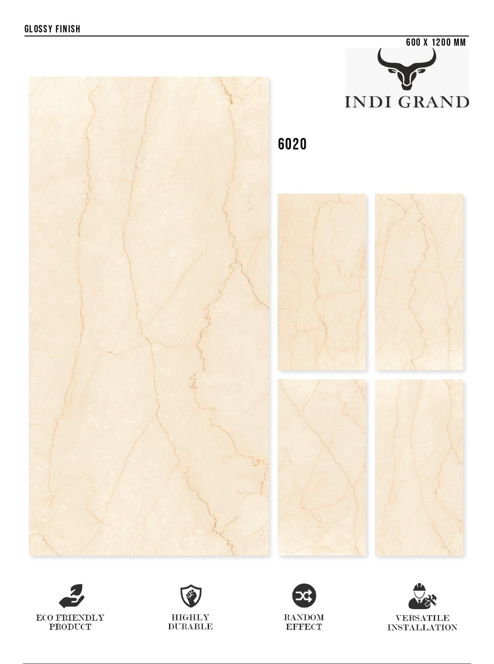 Керамогранит glossy №1 60х120, 6020