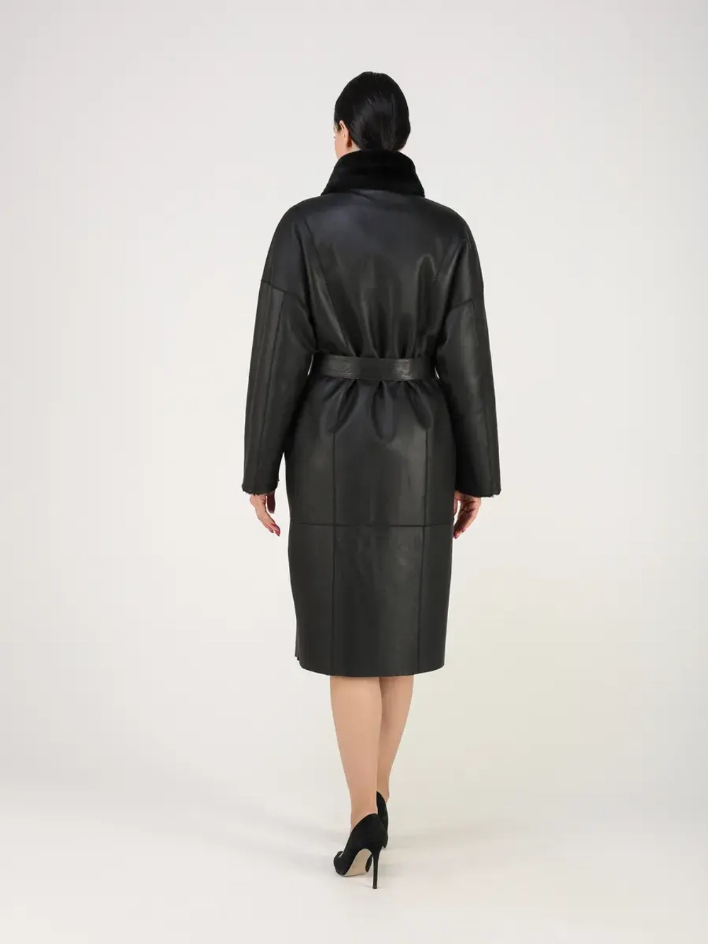 Дубленка зимняя шуба натуральная двухсторонняя оверсайз