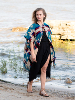 Накидка с этническим геометрическим орнаментом