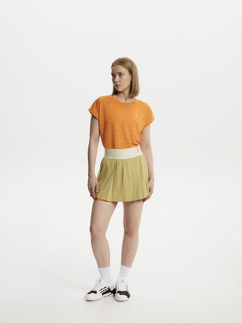 ОДЕЖДА ДЛЯ ТЕННИСА Женская, Футболка SEVENSIX ALICE T-SHIRT - BRIGHT ORANGE .