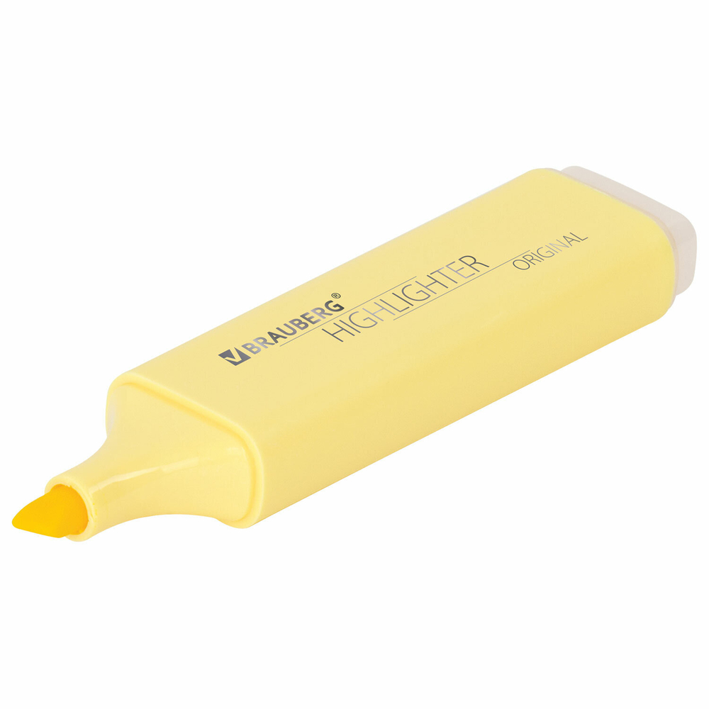 Набор текстовыделителей 6 ЦВЕТОВ, BRAUBERG "ORIGINAL PASTEL", линия письма 1-5 мм, 151698