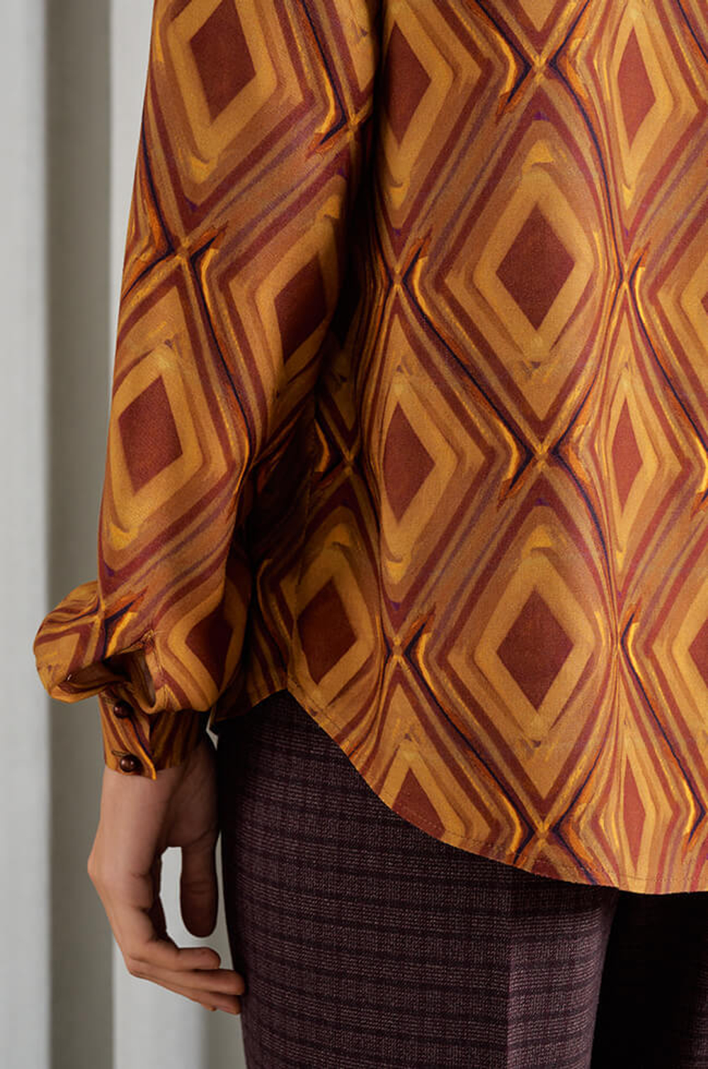 22950 Блузка женская (карамельный мультиколор)