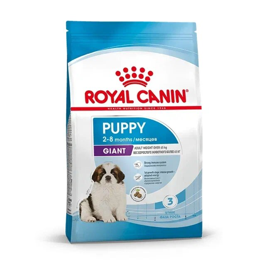 Сухой корм Royal Canin Giant Puppy для щенков очень крупных размеров до 8 месяцев Сухой корм Royal Canin Giant Puppy для щенков очень крупных размеров до 8 месяцев