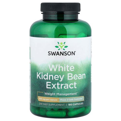 Swanson, экстракт белой фасоли, 180 капсул (500 мг в 1 капсуле)
