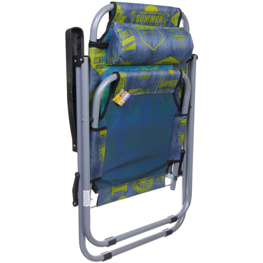 Кресло складное с подлокотниками Джинс 1608-GGR, 55*71*95 см, ДоброСад