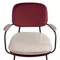 Стул с подлокотниками Pea, велюр, бордовый/бежевый