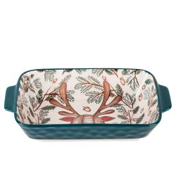 Блюдо для запекания "Kawaii Forest.Deer" 22*12,5*5см. v=600мл. (фарфор) (min9) (транспортная упаковк