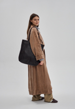 сумка шоппер глубокий темно-коричневый