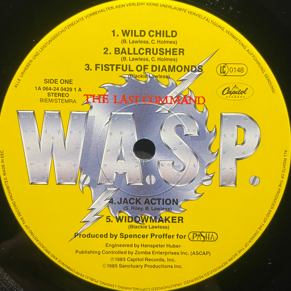 W.A.S.P. - The Last Command (Европа 1985г.)