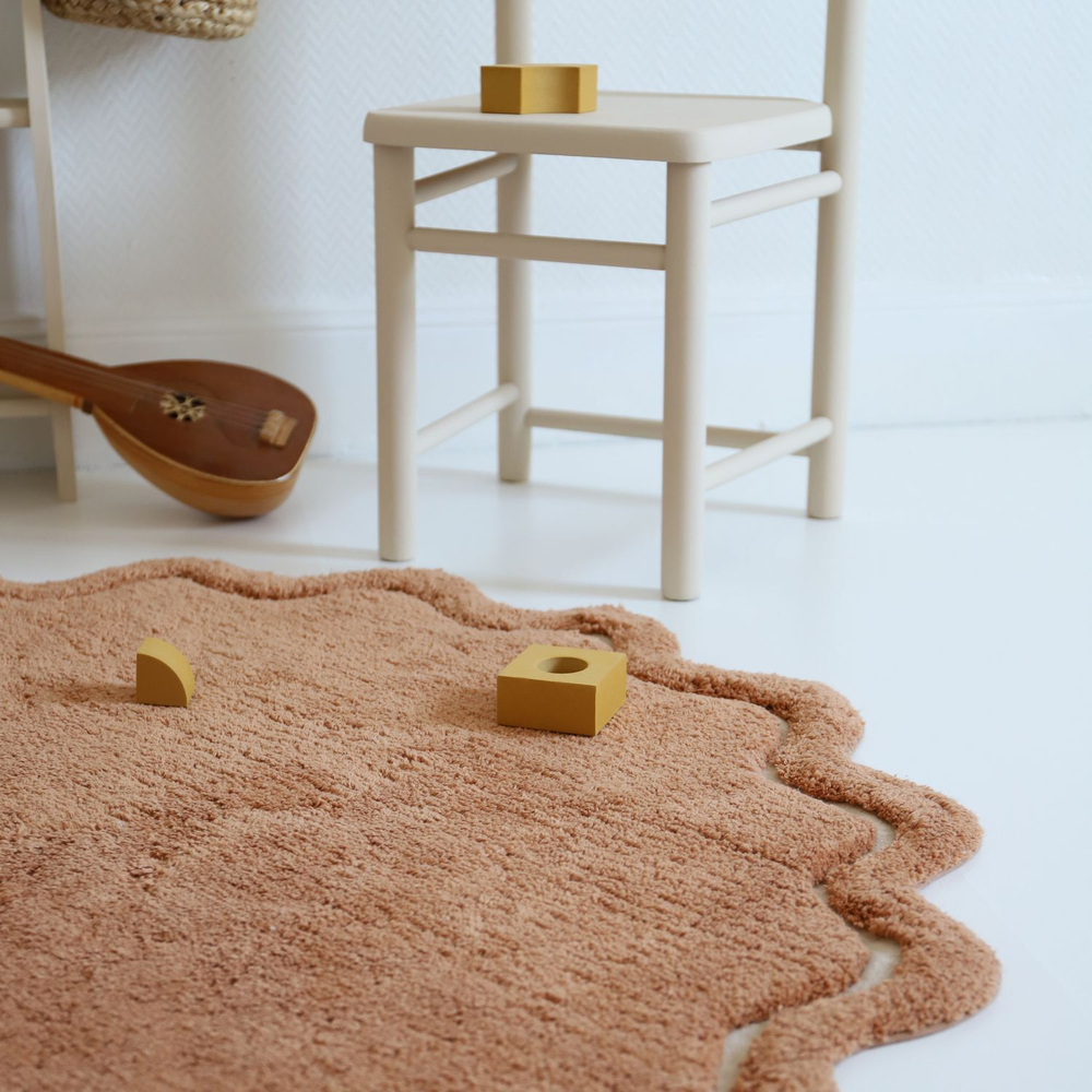 Стираемый коврик Nattiot Sweet April Toffee (Ø110 см), хлопок, коричневый